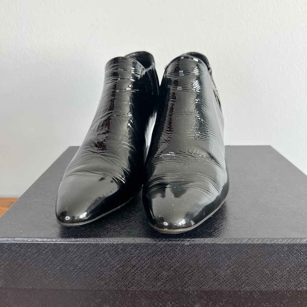 PRADA Size 6.5 • Calzature Donna Vernice Nalpak Patent Leather Black Heels. - Picture 2 of 7